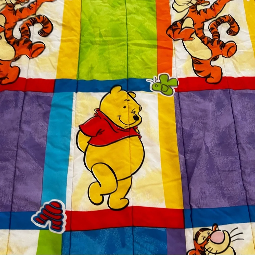 Vintage 90s Disney Winnie The Pooh Tigger Twin Comforter Reversible Bright